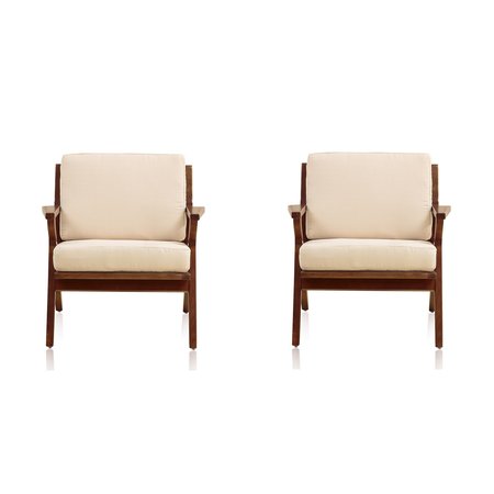 MANHATTAN COMFORT Martelle Chair in Cream and Amber (Set of 2) 2-AC002-CR